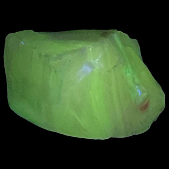 Vintage Other - Blue Pink Opalescent Layered Art Glass Cullet Glowing Manganese Slag #5GL16